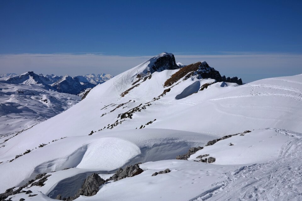 Backcountry skiiing ski tour photo