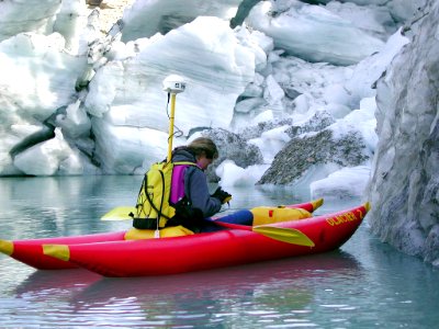 Recording the location of Grinnell Glaciers Terminus via kayak