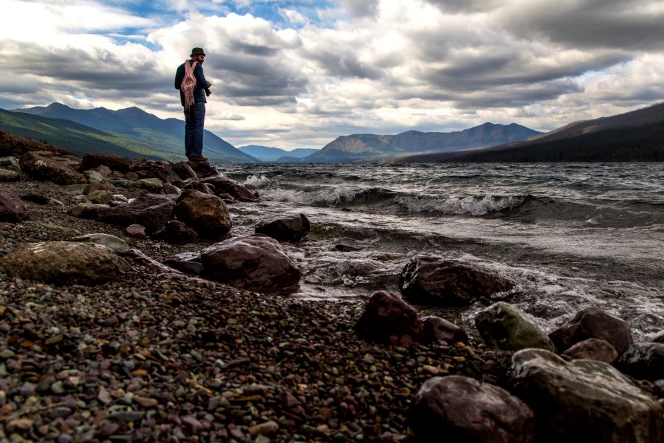 Tim Enjoying the View from the Lake McDonald Lodge Shore