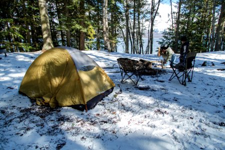 Visitors Winter Camping