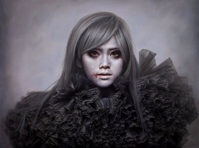 白面者15-方嘟嘟:ashen face15-Aiko Fang:200F:259x 194c m:Oil on canvas:2011 photo