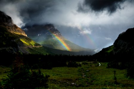Rainbow From Logan Pass Parking Lot photo
