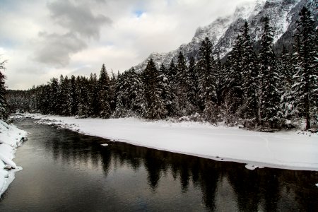 McDonald Creek and a Cloudy Mount Cannon photo