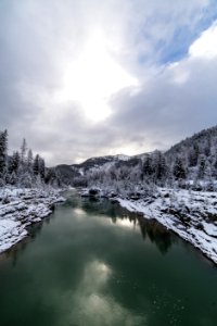 Winter Morning on the Middle Fork Looking Uptream Portrait 3.15.16