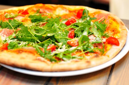 Dinner cocktail tomatoes arugula