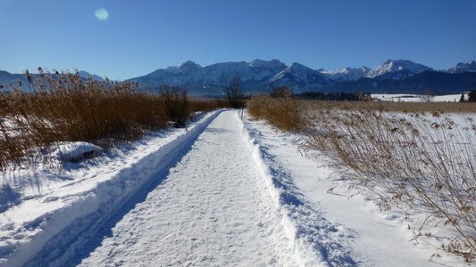 Allgäu blue sky snow