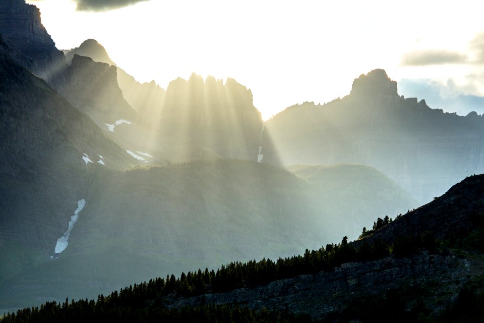 Crepuscular Rays Over Iceberg Notch