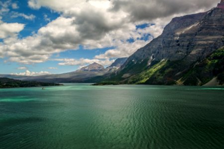 The lake in ripples