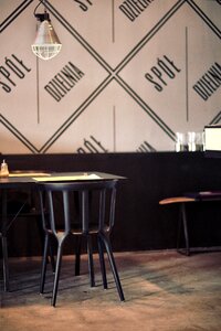 Metallic lamp interior