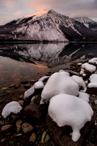 Lake McDonald Lodge Sunset Portrait photo