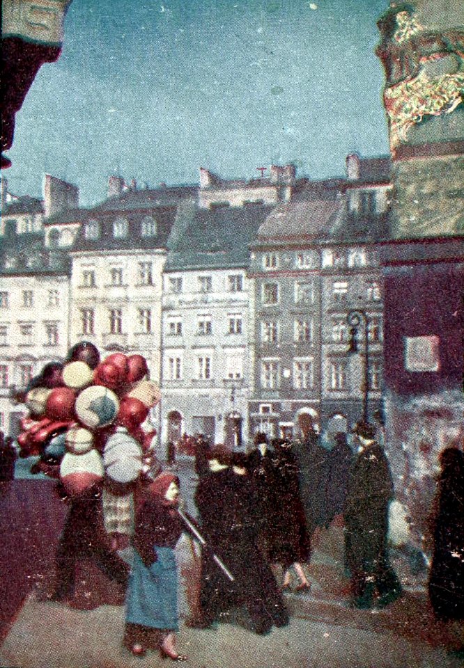 Warsaw in Poland 1938 Agfacolor Neu