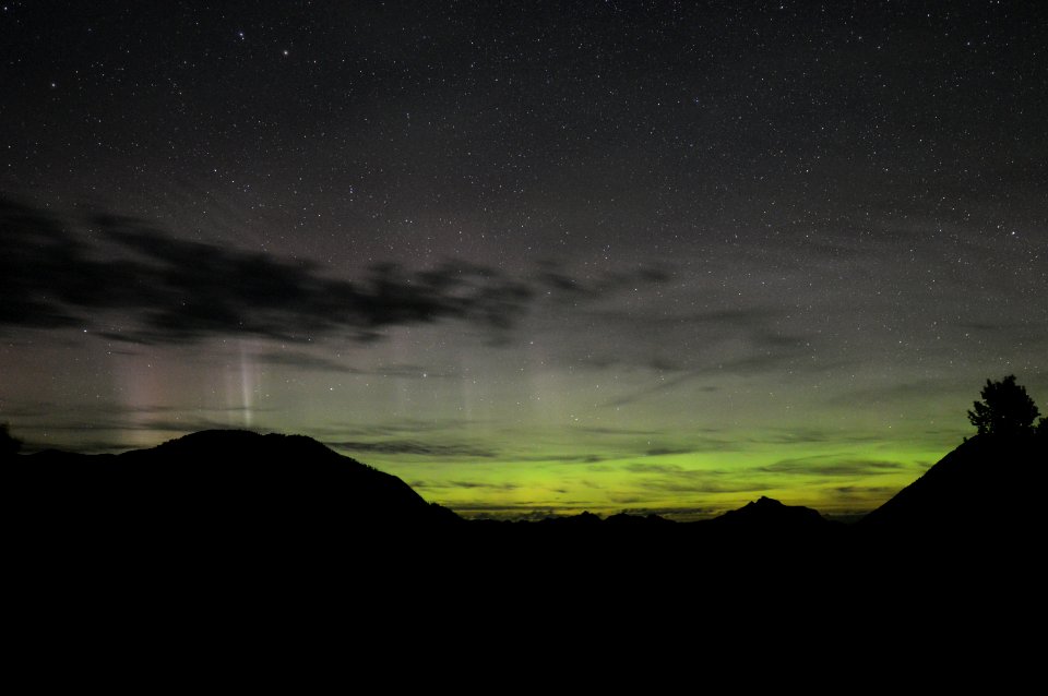 Northern Lights over Apgar Mountain