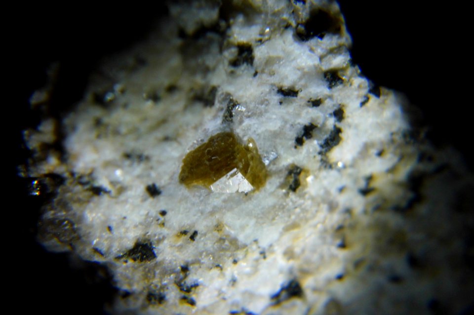 Titanite (Sphene) crystals in Granite
