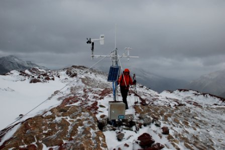 Mountaintop weather station photo