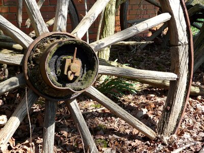 Old wagon wheel agriculture wheel