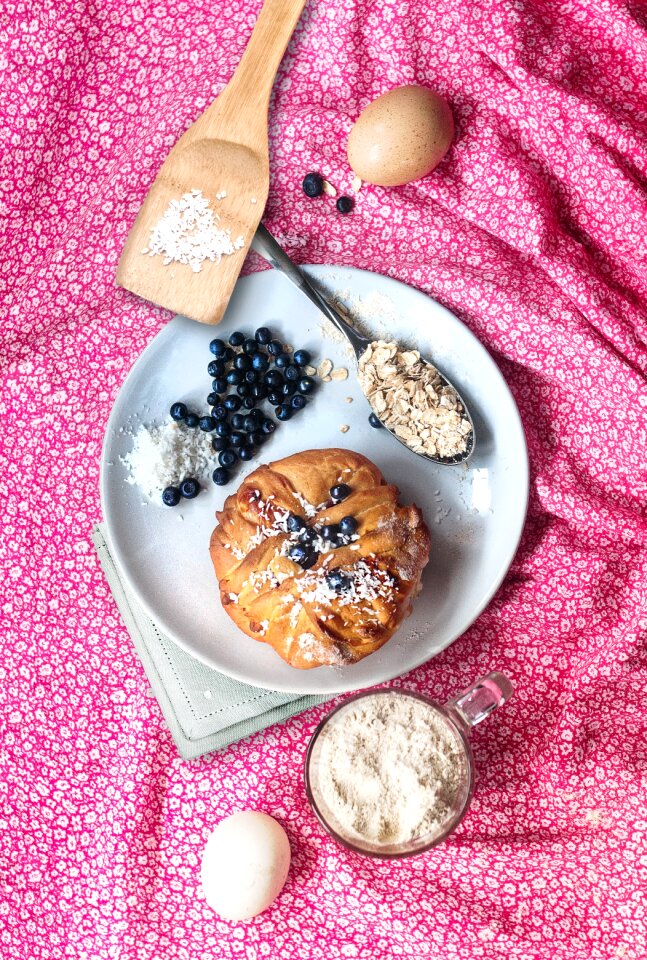 Pink plate oatmeal
