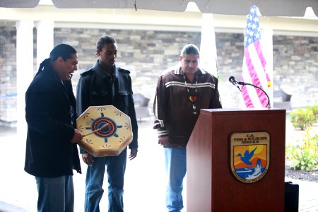 Traditional Tribal Blessing by reps. from Unkechaug & Shinnecock Indian Nations