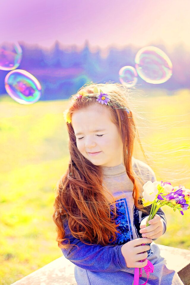 Summer children flower summer