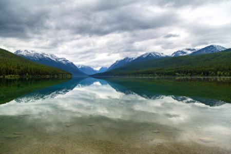 Bowman Lake Reflections (2) 5.26.16 photo