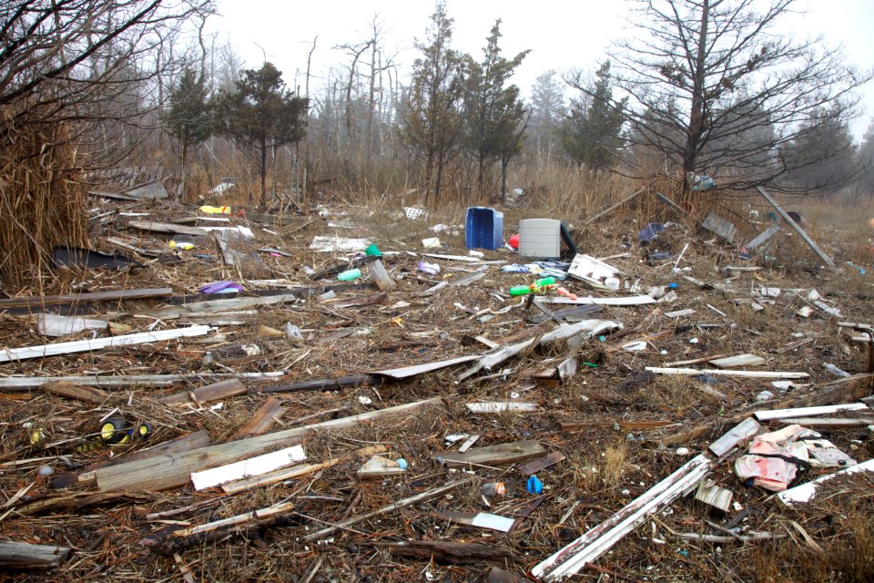 Forsythe NWR debris cleanup
