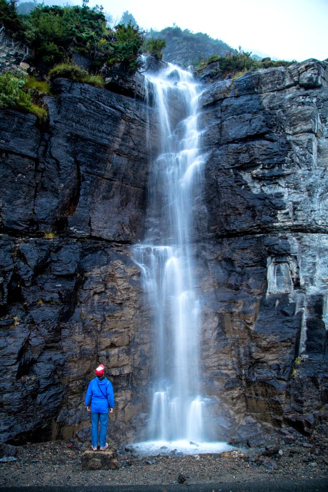 Waterfall Near the Road