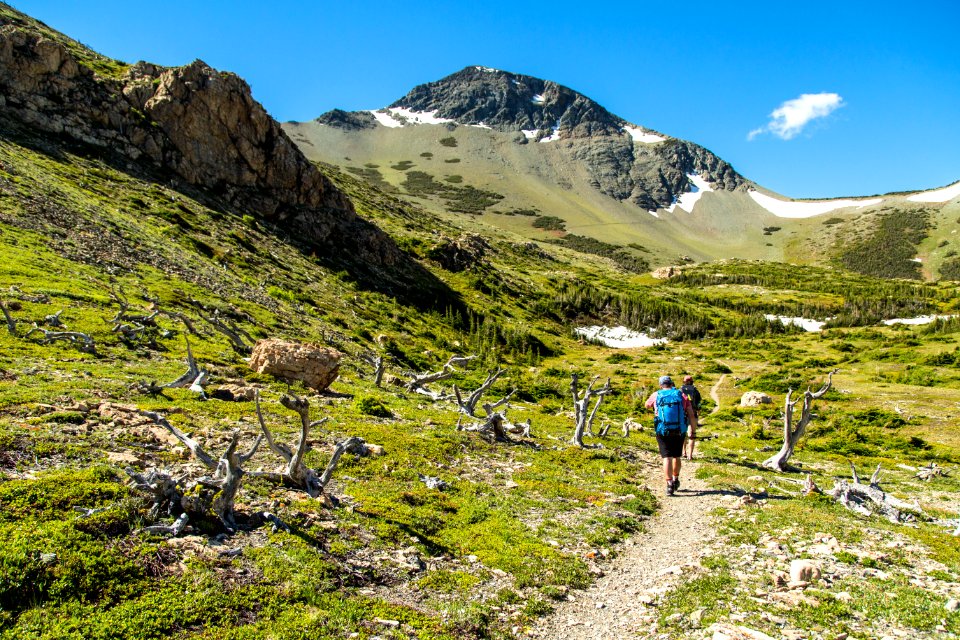 Hikers on Firebrand Pass Trail