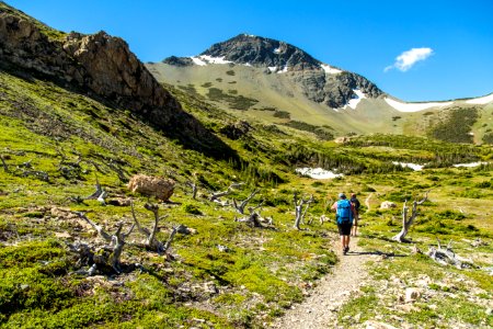 Hikers on Firebrand Pass Trail photo