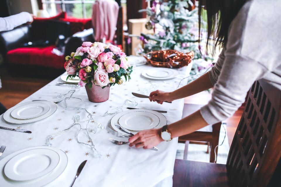 Christmas holidays woman