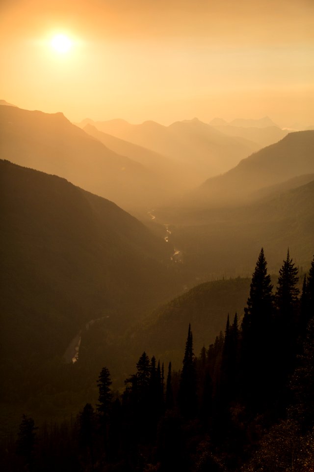 Upper Lake McDonald Valley Sunset Portrait