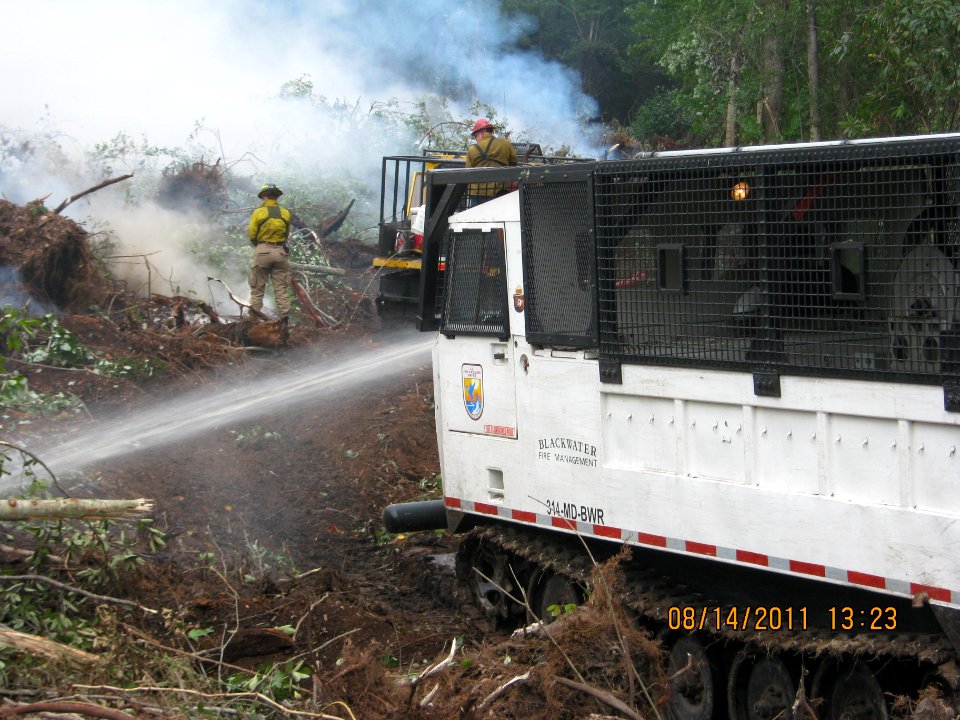 Swamp vehicle at work