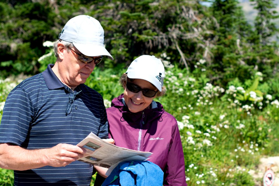 Visitors Reading Park Newspaper photo