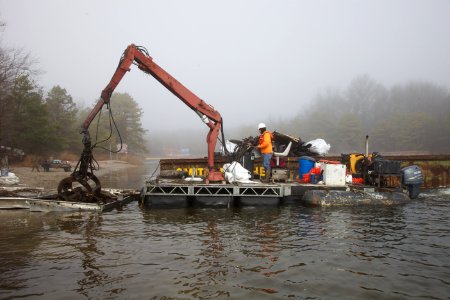 Forsythe NWR debris cleanup