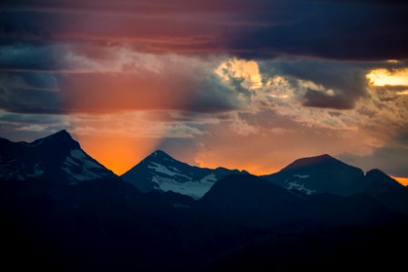 Mountain Range- Sunset photo
