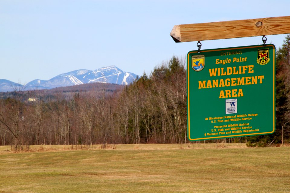 Sign for the Eagle Point Unit of the Missisquoi National Wildlife Refuge