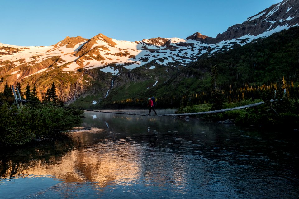 Gunsight Pass Trail with Gunsight Peak in the Background