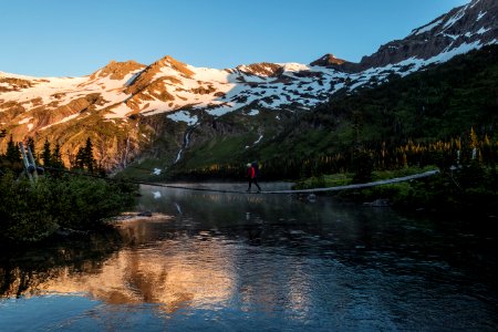 Gunsight Pass Trail with Gunsight Peak in the Background