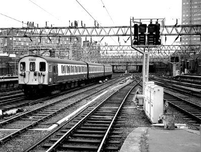 London Euston 1985 with class 501 stock photo