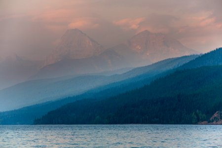 Haze over Lake McDonald photo