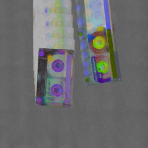 Cassette tape painting