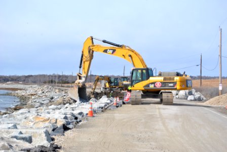 Repairs begin at Sachuest Point Road (RI) photo