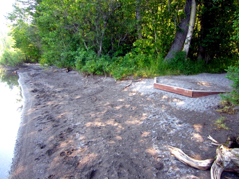 Sprague Creek Picnic Area, Lake McDonald - 7  [The end of the handicap access path.]