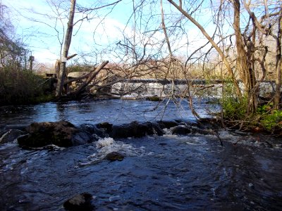 Hyde Pond Dam - looking towards dam from downstream