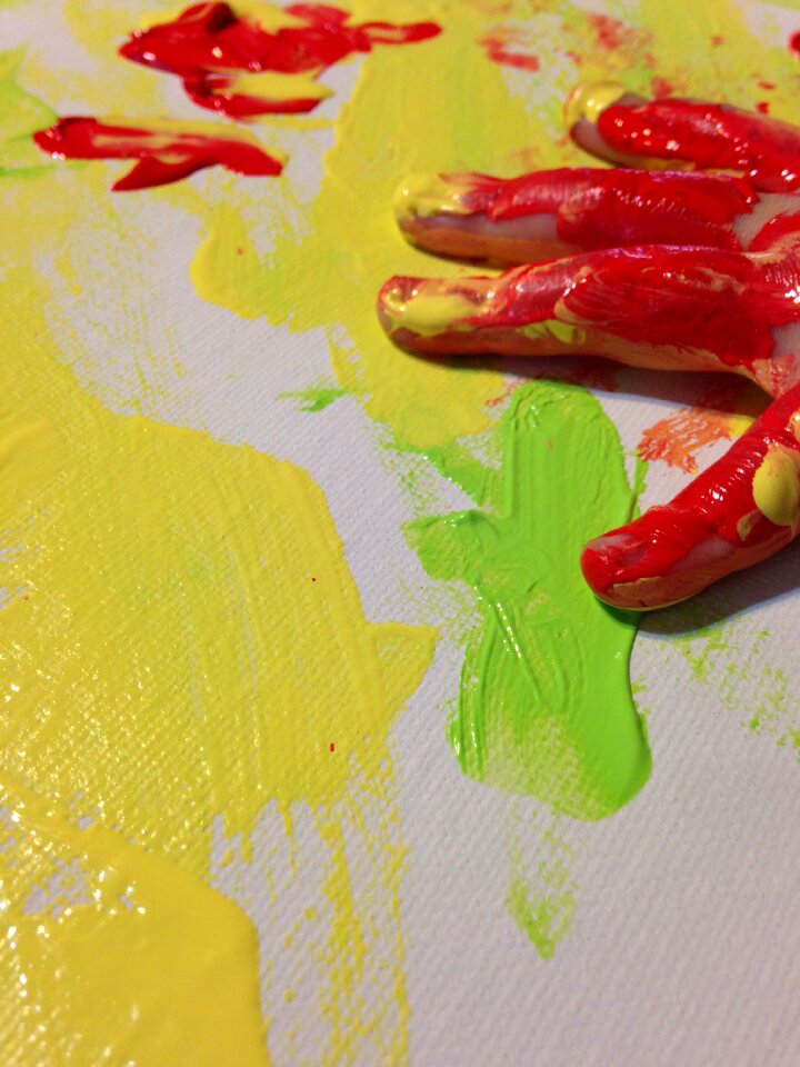 Child's hand art finger