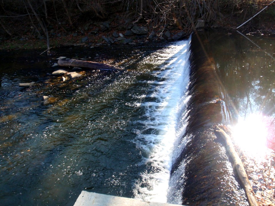 Close-up View of Veterans Memorial Park Dam