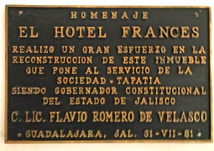 Hotel Frances Dedication Plaque photo