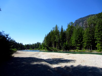 Avalanche Creek Picnic Area - 4 [Looking down McDonald Creek.]
