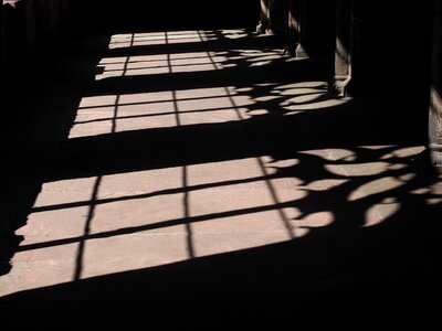 Shadow play cloister basel cathedral