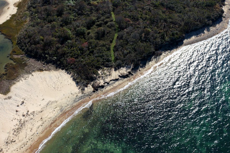Damage to access road at Block Island National Wildlife Refuge (RI)