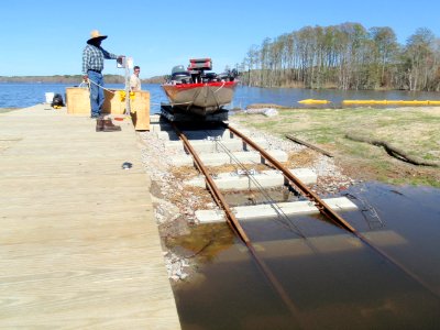 Boat portage mechanism at Lake Tecumseh