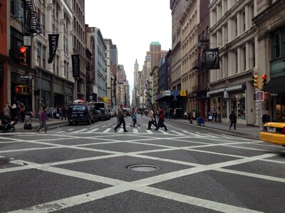 City urban crosswalk photo